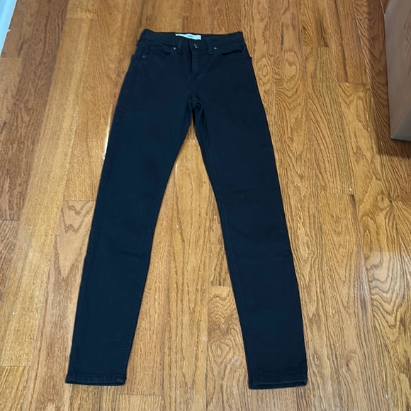 TOPSHOP MOTO TALL JAMIE JEANS HIGH RISE IN BLACK SIZE 25 w - Picture 2 of 7